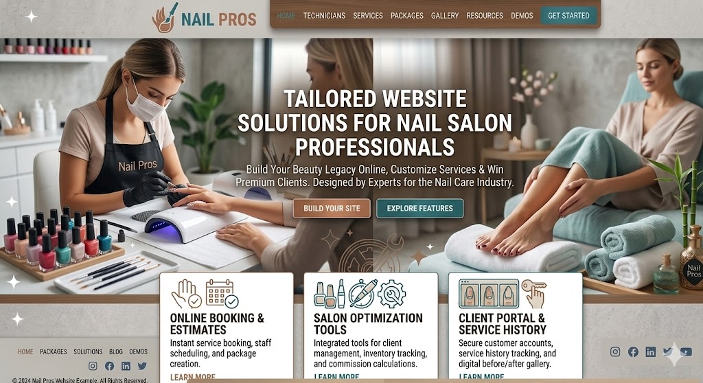 Nail Salons Website Preview